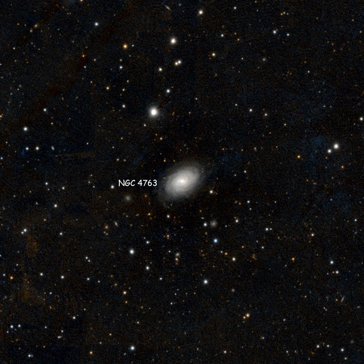 PanSTARRS image of region near spiral galaxy NGC 4763