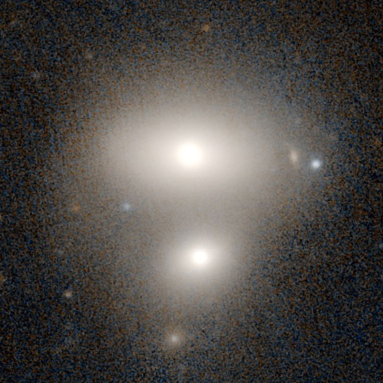 PanSTARRS image of elliptical galaxy NGC 4773 and its apparent companion, PGC 43810