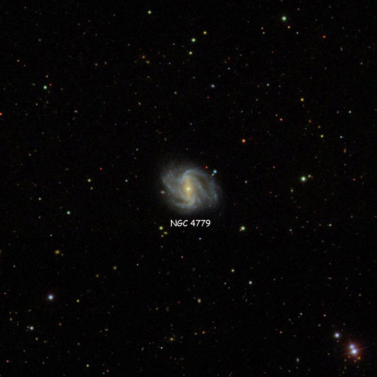 SDSS image of region near spiral galaxy NGC 4779