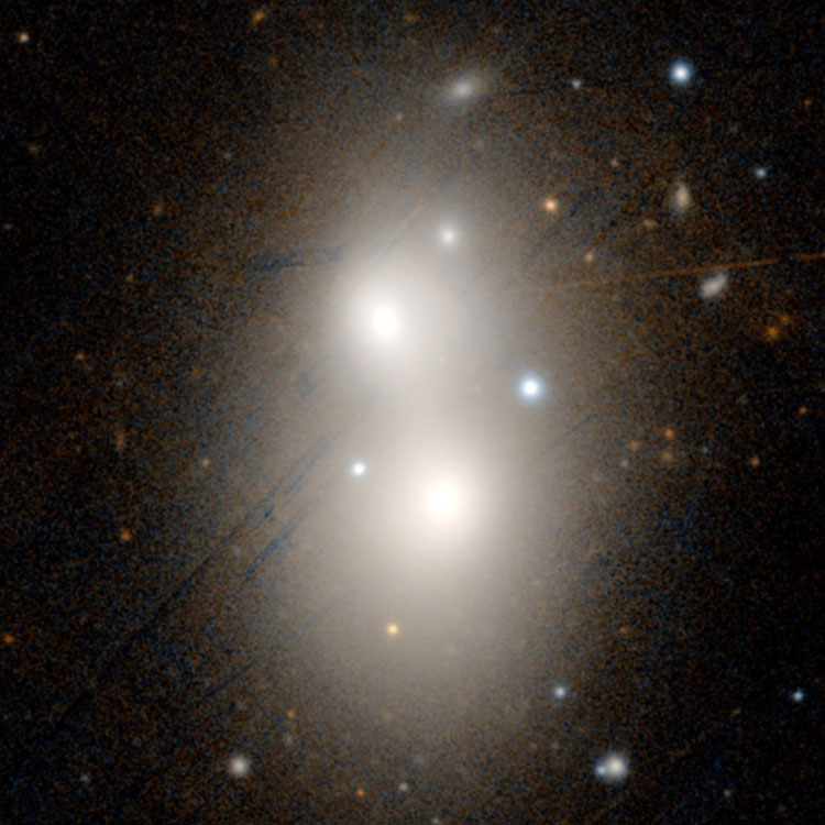 PanSTARRS image of elliptical galaxies NGC 4782 and NGC 4783, which though they appear to be a physical pair, are more likely to be an optical double