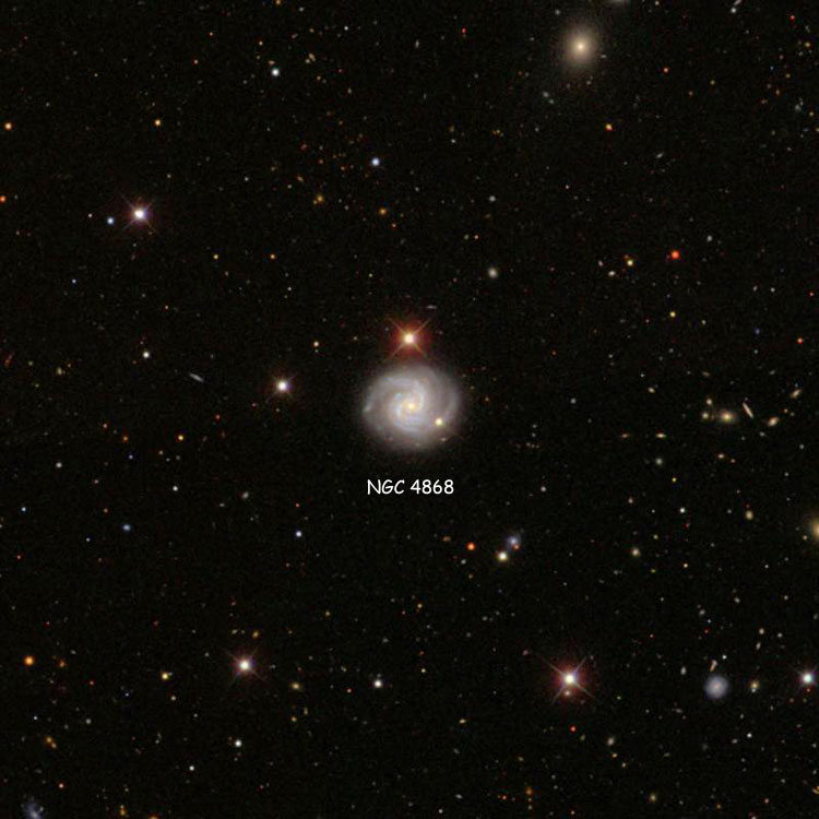 SDSS image of region near spiral galaxy NGC 4868