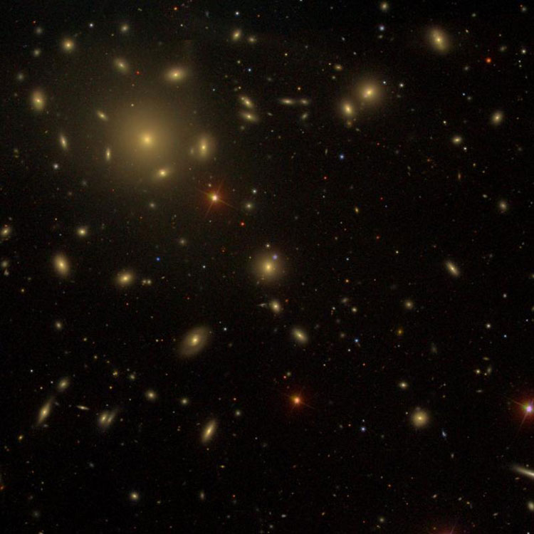 SDSS image of region near elliptical galaxy NGC 4869