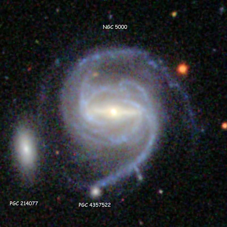 SDSS image of spiral galaxy NGC 5000
