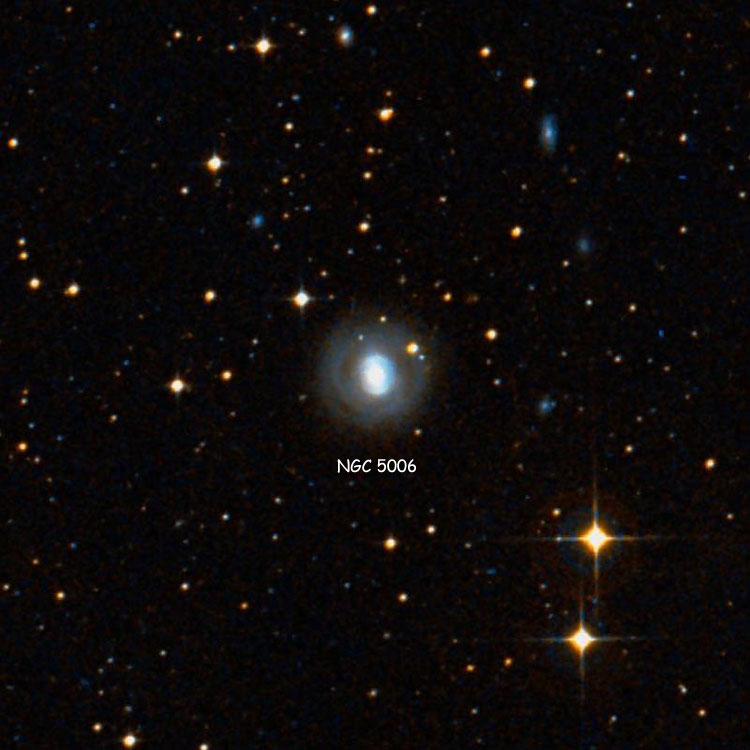 DSS image of region near lenticular galaxy NGC 5006