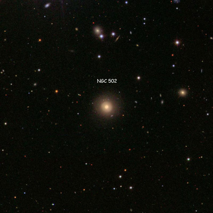 SDSS image of region near lenticular galaxy NGC 502