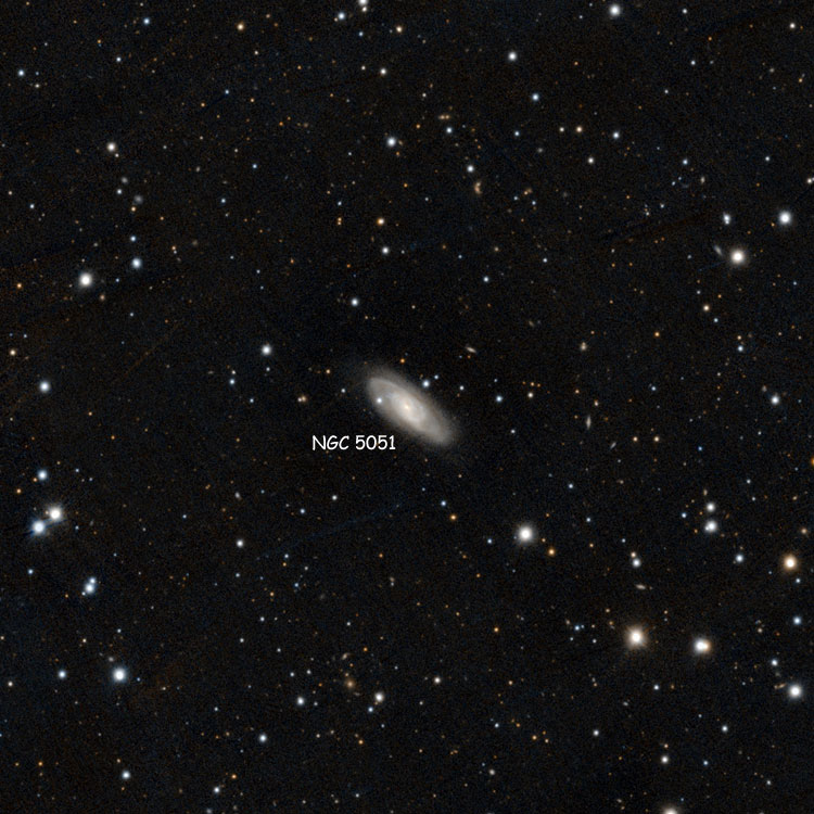 PanSTARRS image of region near spiral galaxy NGC 5051