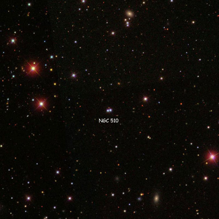 SDSS image of region near the pair of stars listed as NGC 510
