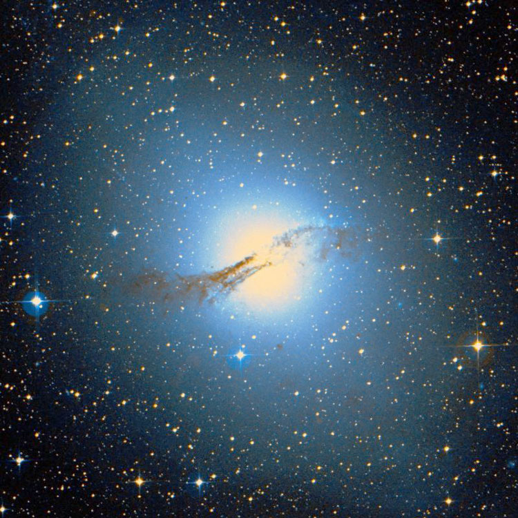 DSS image of NGC 5128, also known as Centaurus A and Arp 153