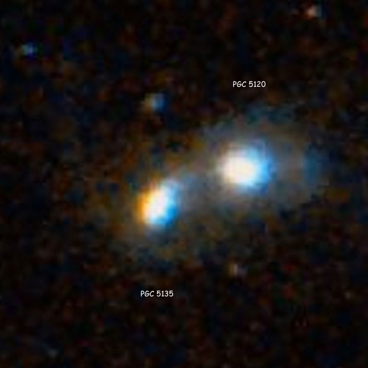 DSS image of the pair of lenticular galaxies listed as NGC 526