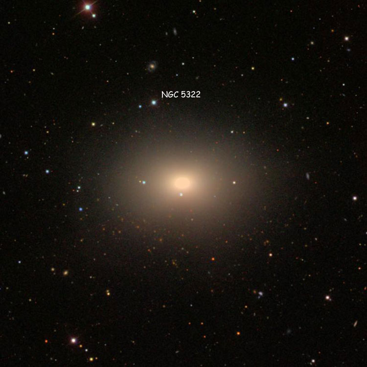 SDSS image of region near elliptical galaxy NGC 5322