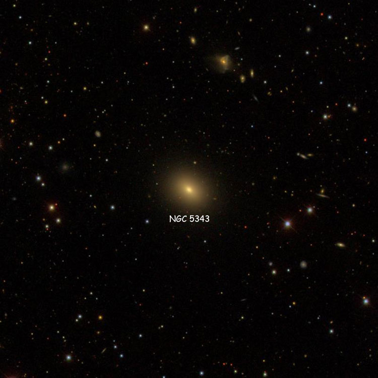 SDSS image of region near lenticular galaxy NGC 5343
