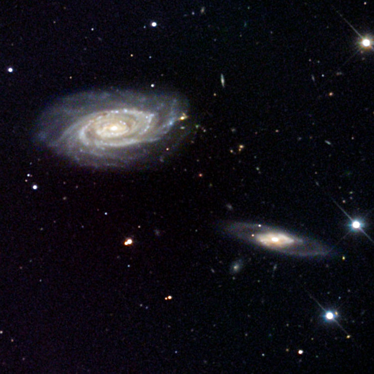 NOAO image of region between spiral galaxy NGC 5351 and NGC 5349