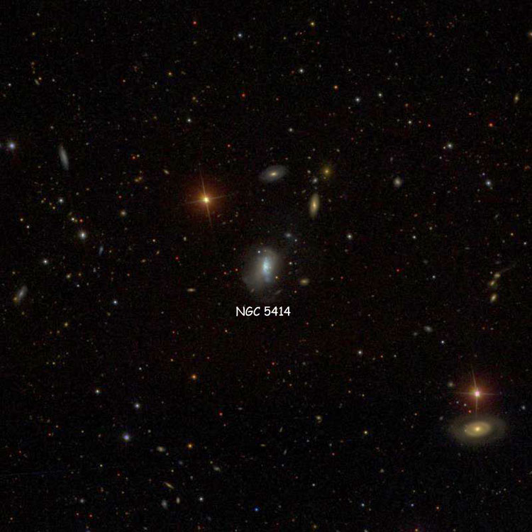 SDSS image of region near irregular galaxy NGC 5414