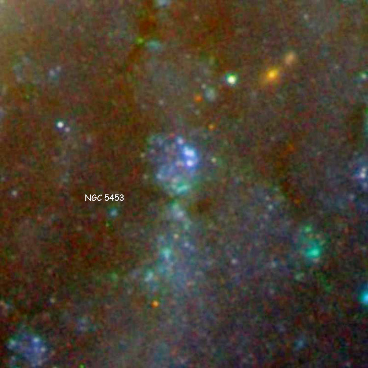 SDSS image of star clouds in M101 listed as NGC 5453