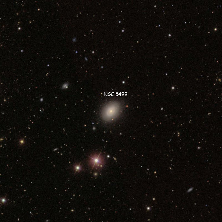 SDSS image of region near lenticular galaxy NGC 5499