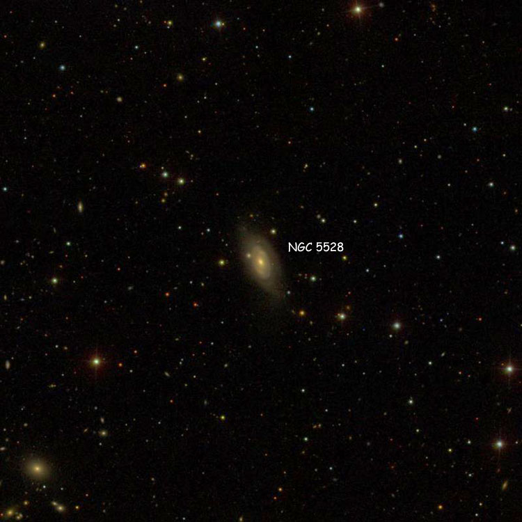 SDSS image of region near lenticular galaxy NGC 5528