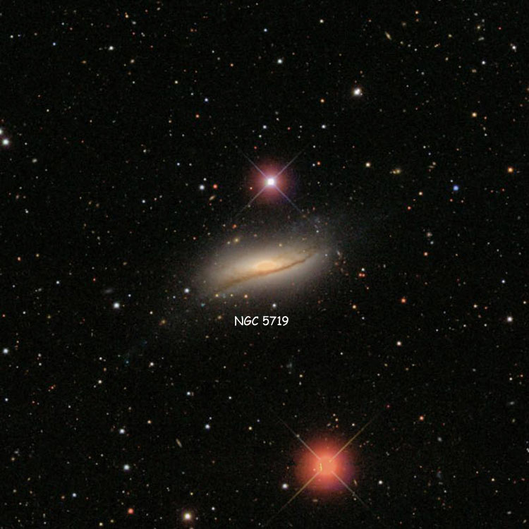 SDSS image of region near spiral galaxy NGC 5719