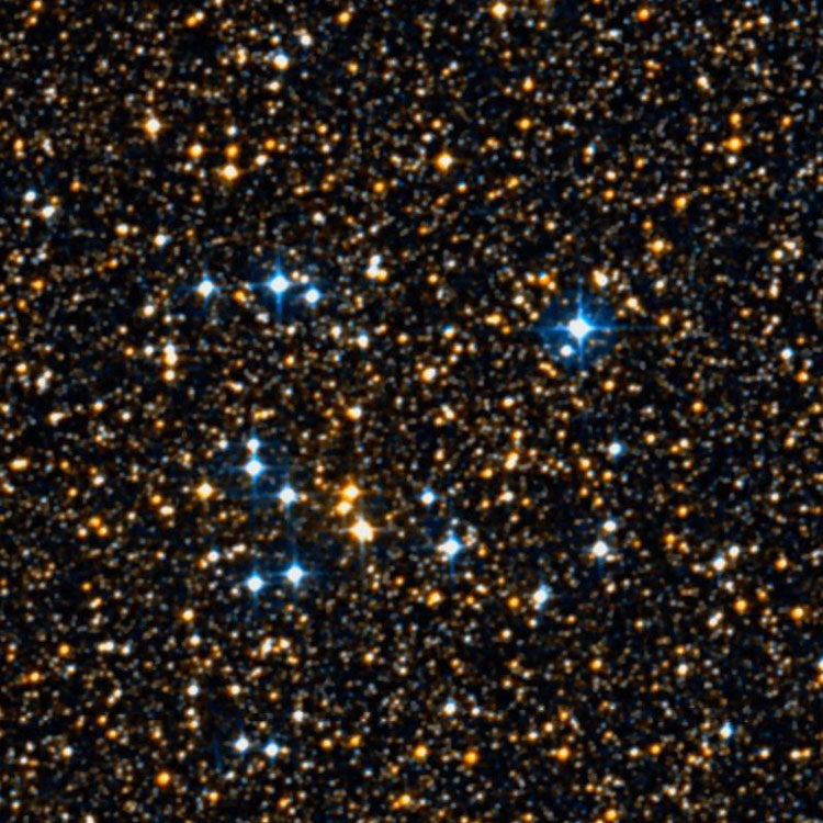 DSS image of region near open cluster NGC 5749