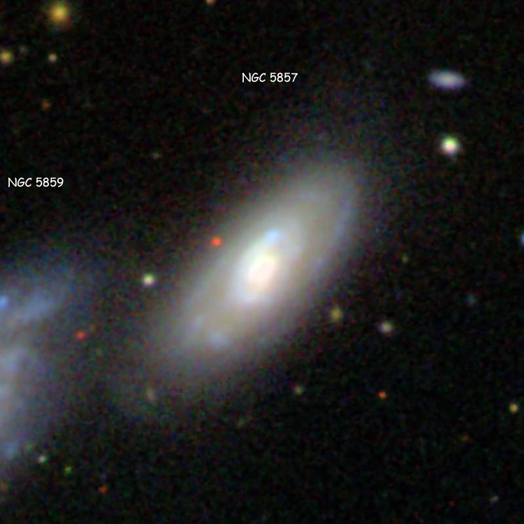 SDSS image of spiral galaxy NGC 5857