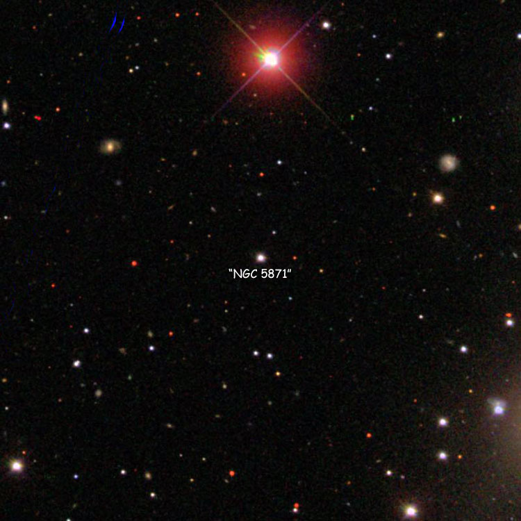 SDSS image of star listed as NGC 5871