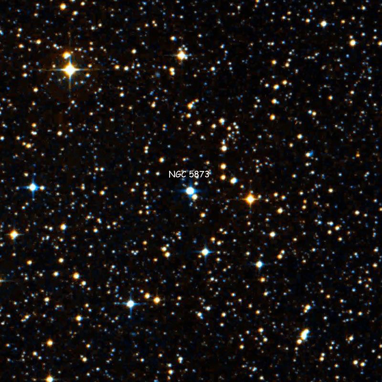 DSS image of region near planetary nebula NGC 5873