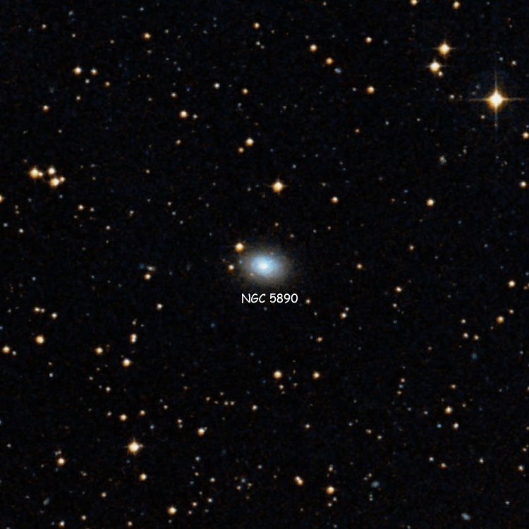 DSS image of region near lenticular galaxy NGC 5890