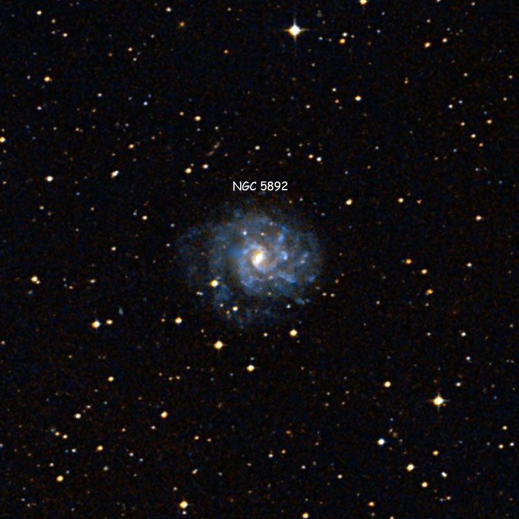 DSS image of region near spiral galaxy NGC 5892