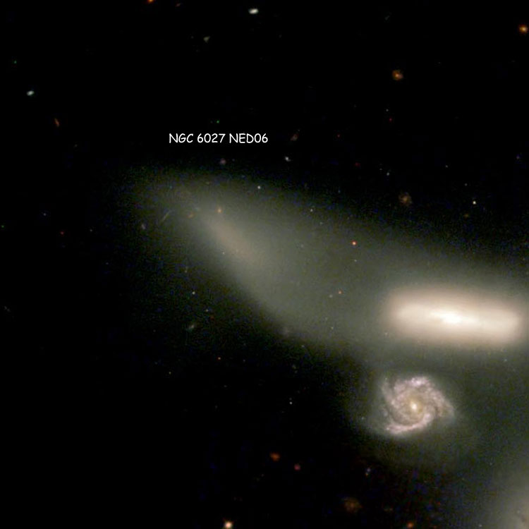 HST image of lenticular galaxy (or galaxy extension) PGC 56584 (= NGC 6027e), part of Seyfert's Sextet