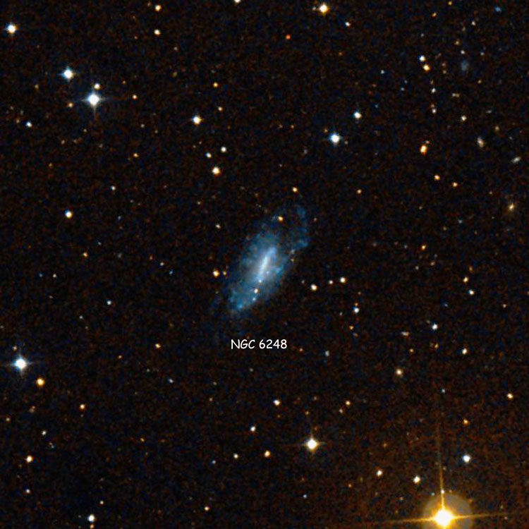 DSS image of region near spiral galaxy NGC 6248