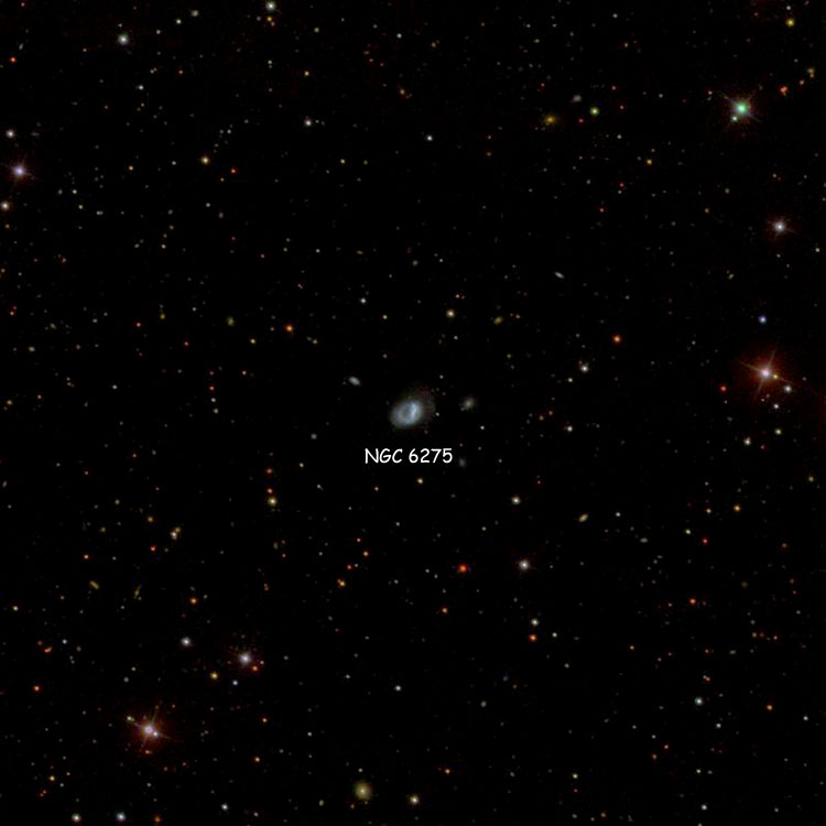 SDSS image of region near spiral galaxy NGC 6275