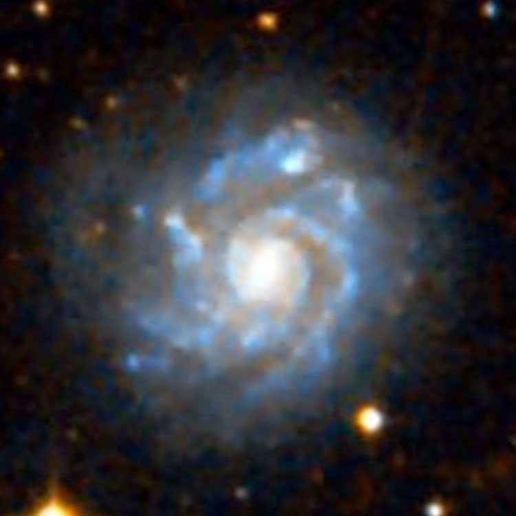 DSS image of spiral galaxy NGC 6412, also known as Arp 38
