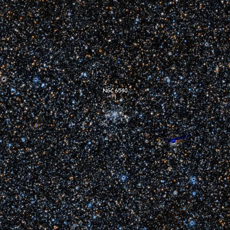 PanSTARRSS image of region near globular cluster NGC 6540