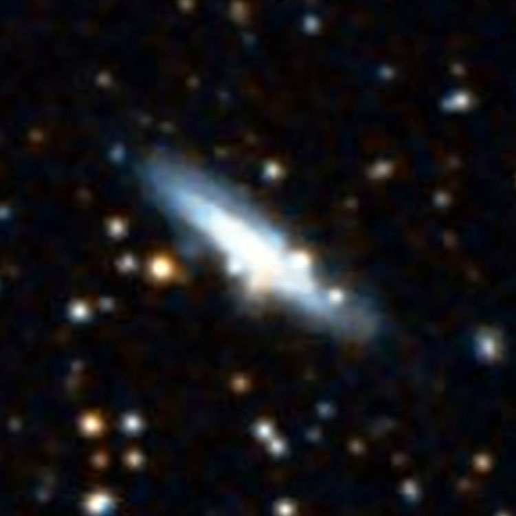 DSS image of spiral galaxy NGC 6549, which is identical to NGC 6550, and often confused with NGC 6548