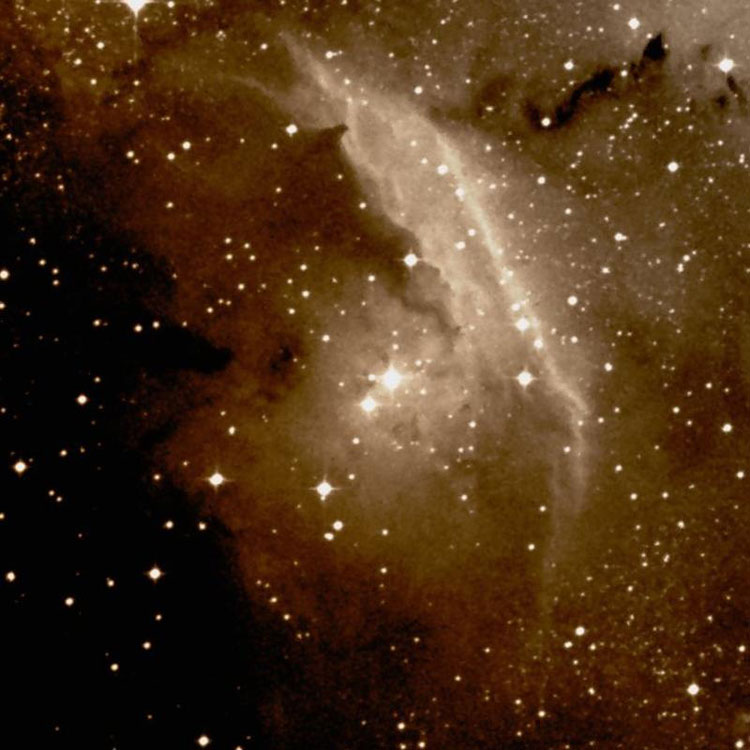DSS image of region near NGC 6559