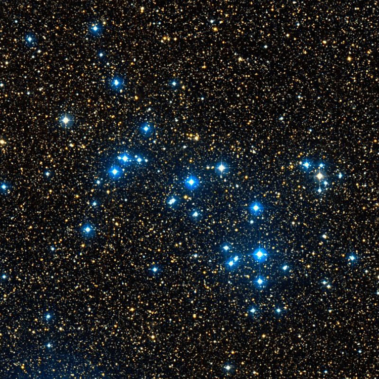 DSS image of open cluster NGC 6633