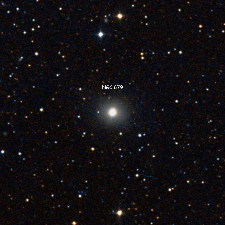 DSS image of region near lenticular galaxy NGC 679