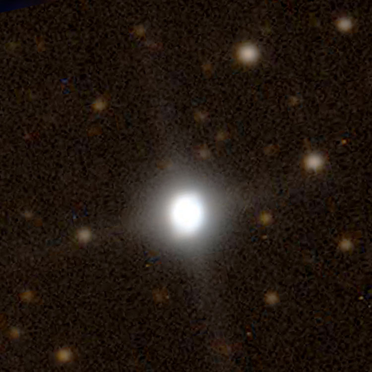 Romano Corradi image of planetary nebula NGC 6803, demonstrating the effect of a nebular filter
