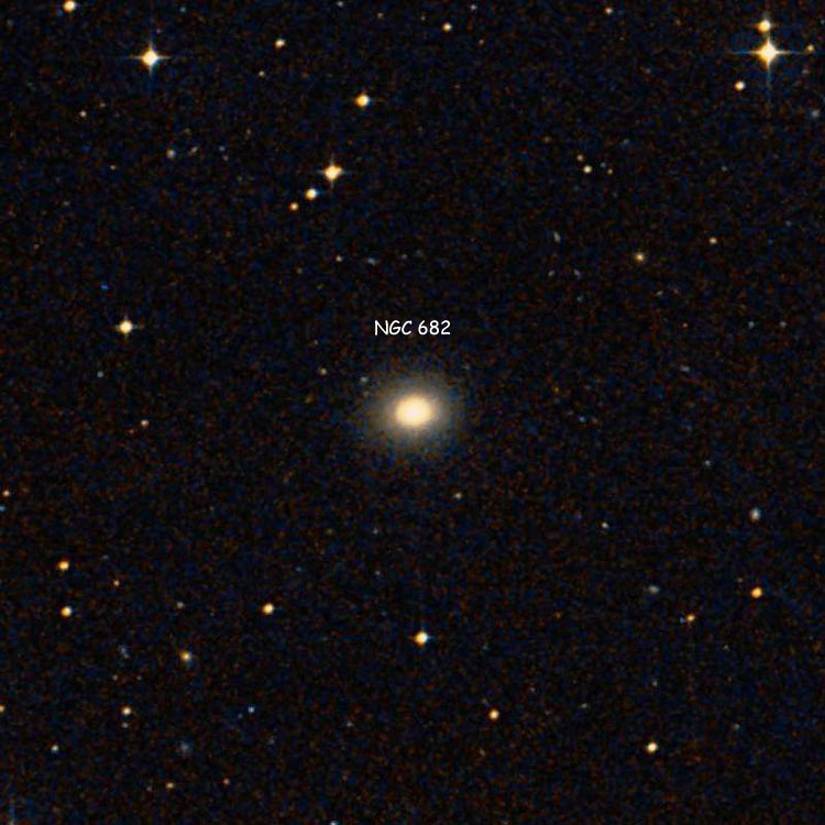 DSS image of region near lenticular galaxy NGC 682