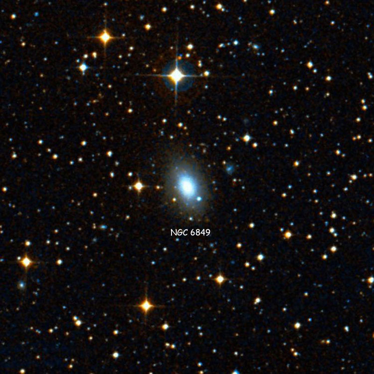 DSS image of region near lenticular galaxy NGC 6849