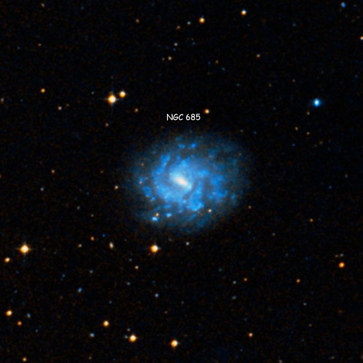 DSS image of region near spiral galaxy NGC 685