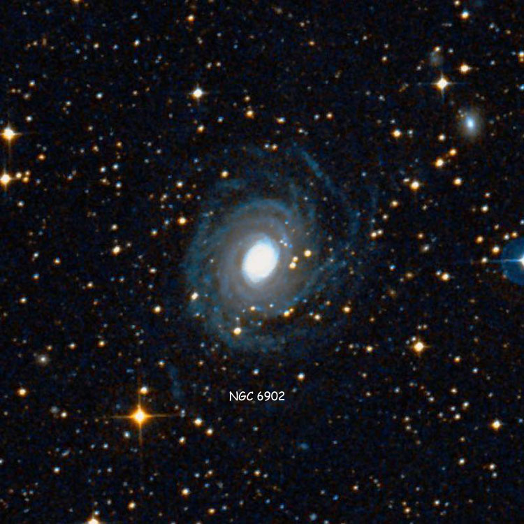 DSS image of region near spiral galaxy NGC 6902