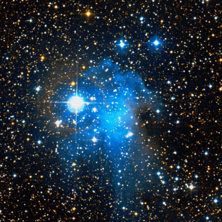 DSS image of open cluster WH VIII 76 (William Herschel's cluster)