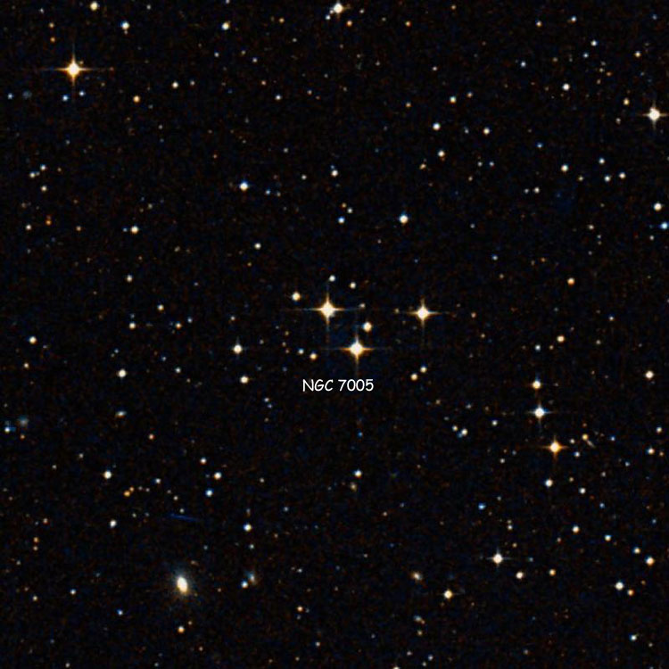 DSS image of region near the group of stars listed as NGC 7005