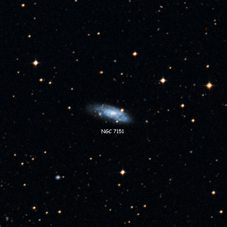 DSS image of region near spiral galaxy NGC 7151
