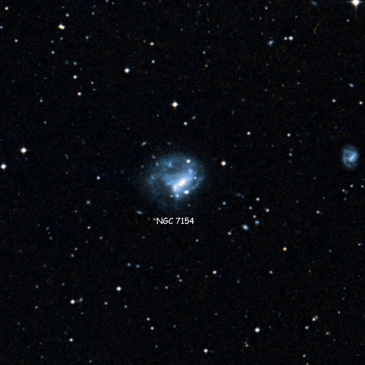DSS image of region near spiral galaxy NGC 7154