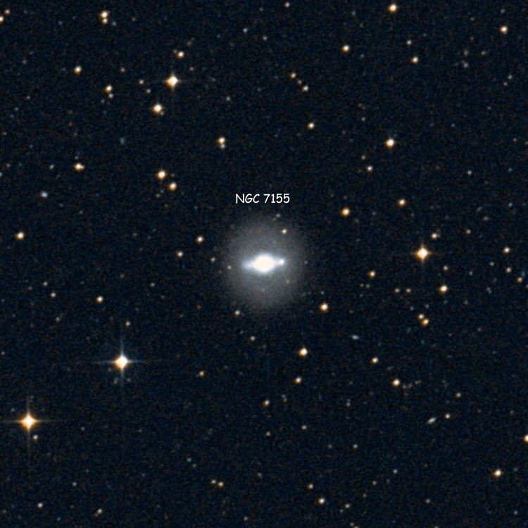DSS image of region near lenticular galaxy NGC 7155