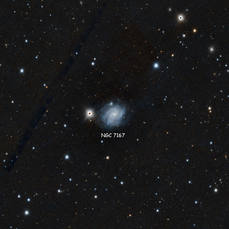 PanSTARRS image of region near spiral galaxy NGC 7167