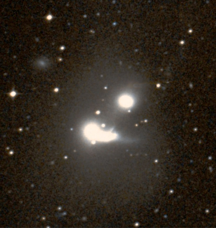DSS image of nebulosity near NGC 7173 and its companions, NGC 7174 and NGC 7176