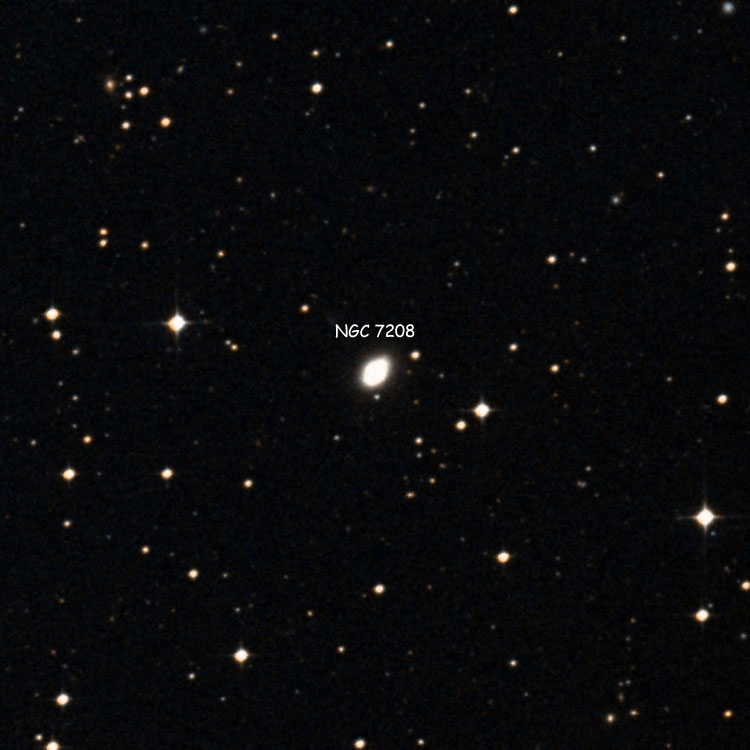 PanSTARRS image of region near spiral galaxy NGC 7208