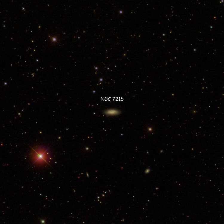 SDSS image of region near spiral galaxy NGC 7215